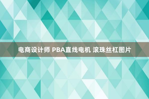 电商设计师 PBA直线电机 滚珠丝杠图片