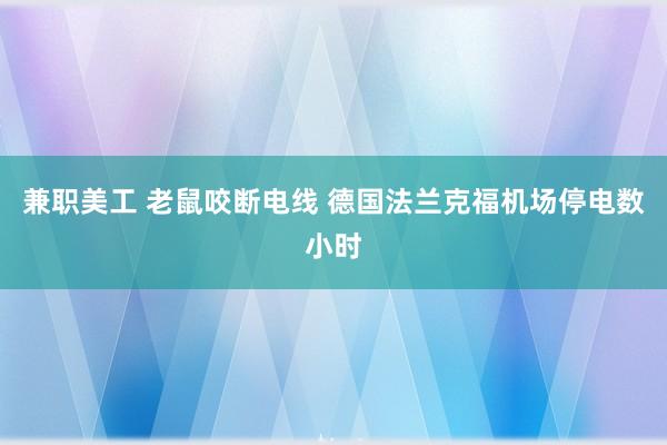 兼职美工 老鼠咬断电线 德国法兰克福机场停电数小时