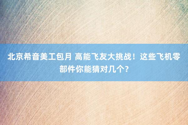 北京希音美工包月 高能飞友大挑战！这些飞机零部件你能猜对几个？